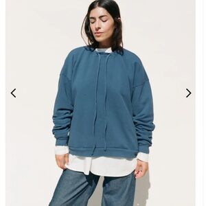 NWT Emma Rothkopf indigo crew neck sweatshirt ONESIZE